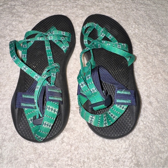 Chaco Shoes - Chaco Green and Black Sandals Size 7